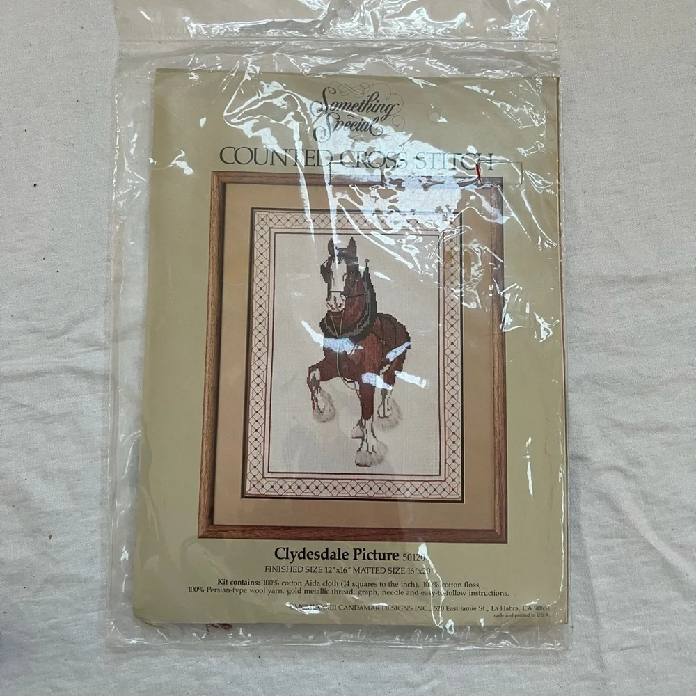 Counted Cross Stitch CLYDESDALE HORSE 50120 Picture Something Special 12